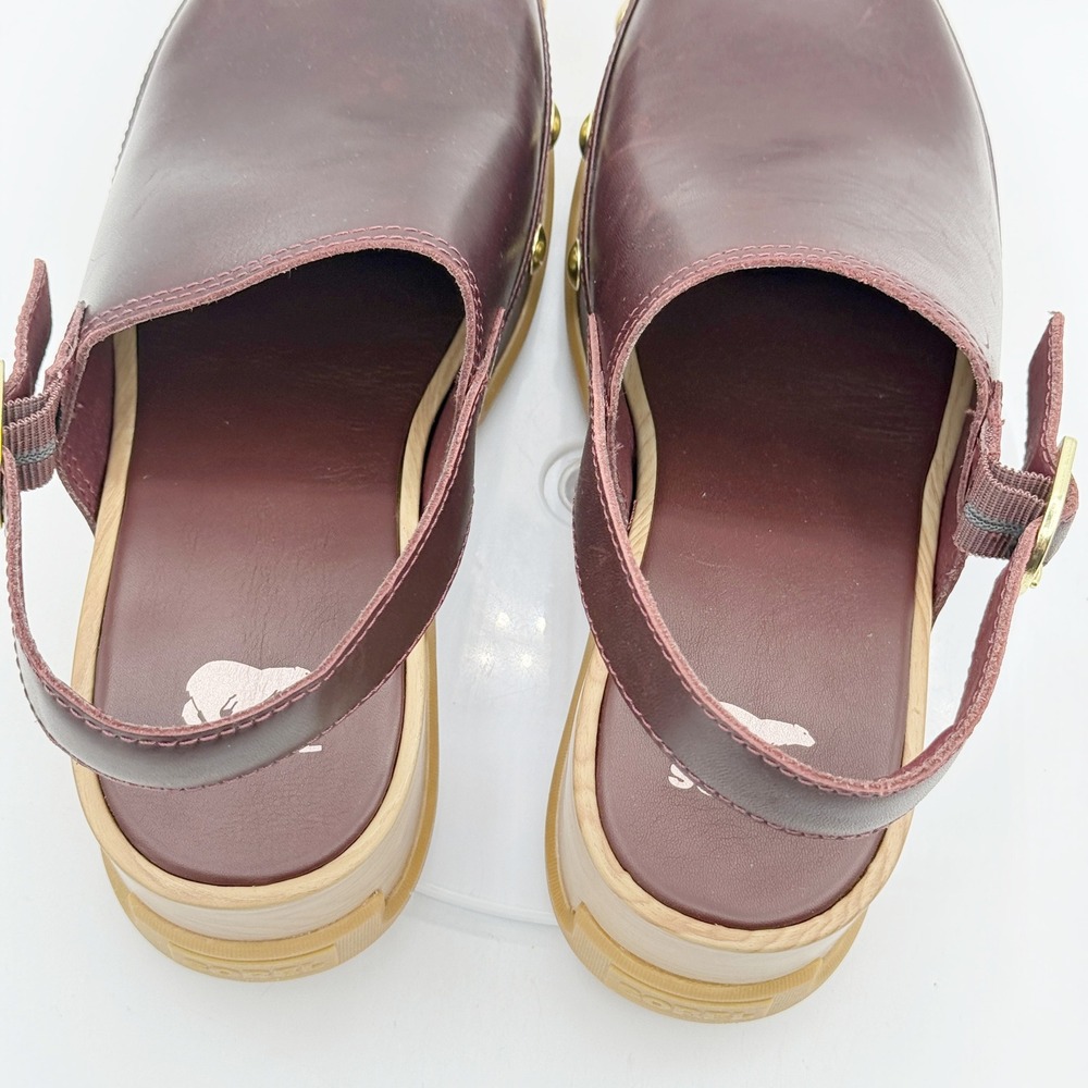 Sorel Roam N Clog RVT Size 11 Womens Redwood Sequoia Studded Slingback Platform - Picture 9 of 10